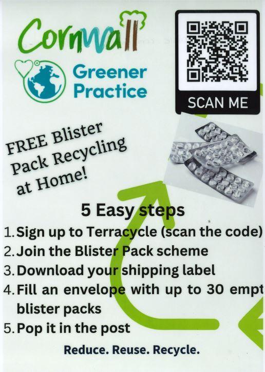 Cornwall Greener Practice 5 Easy Steps to Recycle Blister Pack Medication